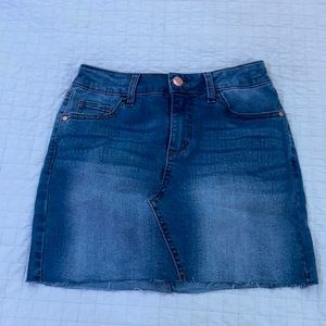 celebrity pink jean skirt